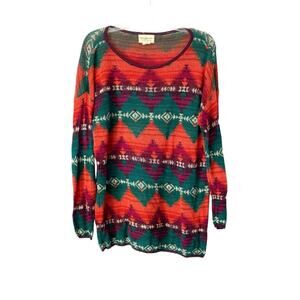 Vintage Denim & Supply Ralph Lauren Light Knit Sweater Southwestern Navajo large